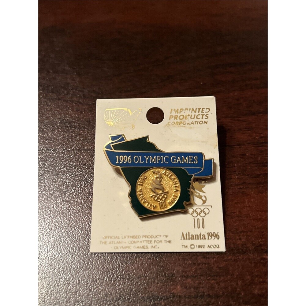 Vintage 1996 Atlanta Summer Olympics‎ Georgia Outline Lapel Hat Pin